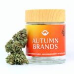 Autumn Brands cannabis jar with bud