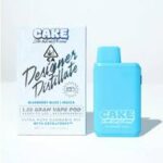Blue Cake cannabis vape pod and box